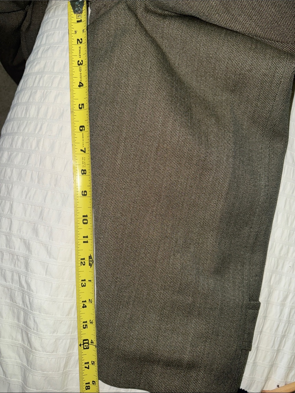 Men's Long Trench Coat with Brown Shearling Lining - Bullock & Jones - Picture 11 of 11